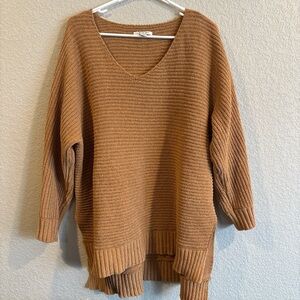 American Eagle Outfitters V-Neck Sweater in Warm Brown